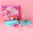Набор детской косметики «Аниме», тени, блеск для губ, накладные ногти, глиттер, кольцо, браслет - Фото 2
