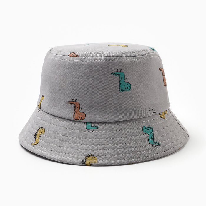Панама детская KAFTAN «Дино», серая, размер 50 (1-3 года)