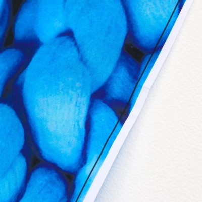 Фотофон винил "Голубой плед.. Крупная вязка" 120х80 см