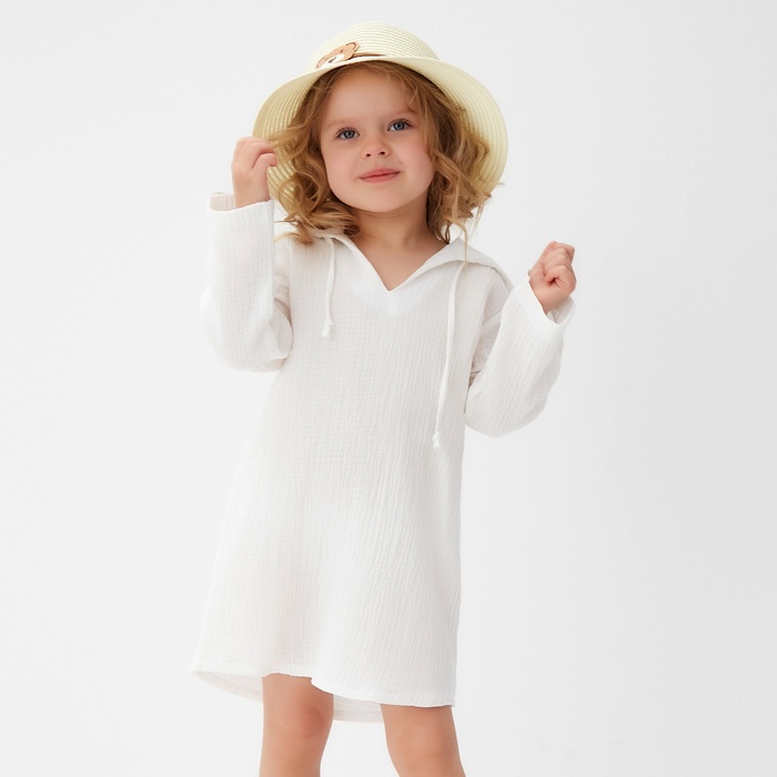 Рубашка (пончо) детская MINAKU цвет белый, рост 86-92 см - Фото 1