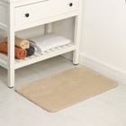 Коврик для дома Доляна «Софт», 50×80 см, бежевый - Фото 2