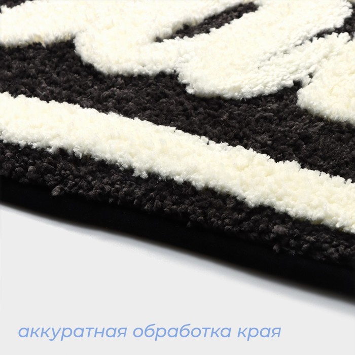 Коврик SAVANNA Bath, 40×60 см, цвет чёрный