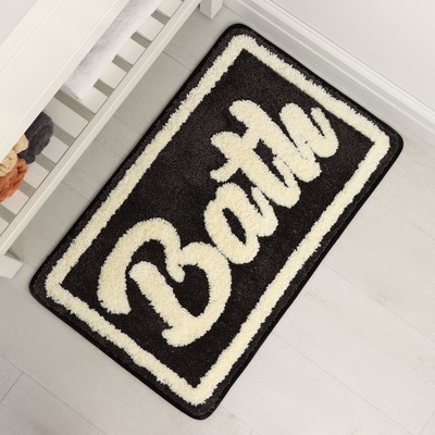 Коврик для ванной и туалета SAVANNA Bath, 50×80 см, чёрный