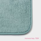 Коврики для ванной и туалета Доляна «Софт», 2 шт: 40×50 см, 50×80 см, цвет бирюзовый - Фото 2