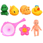 Набор резиновых игрушек для ванны «Игры с пупсиком», 7 шт, сачок, Крошка Я - фото 8994921