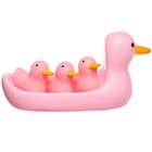 Набор резиновых игрушек для ванны «Мыльница: розовые уточки», 4 шт., 14 см., Крошка Я - фото 321226940