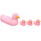 Набор резиновых игрушек для ванны «Мыльница: розовые уточки», 4 предмета, Крошка Я - Фото 2