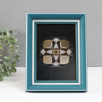 Фоторамка для фото 13×18 см «Амалия», пластик, с белой полосой, 17.5×22.5 см