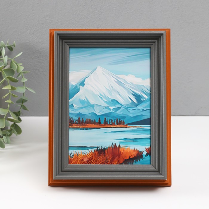 Фоторамка для фото 13×18 см «Стилиани», пластик, серая, 4.8×17.5×23 см