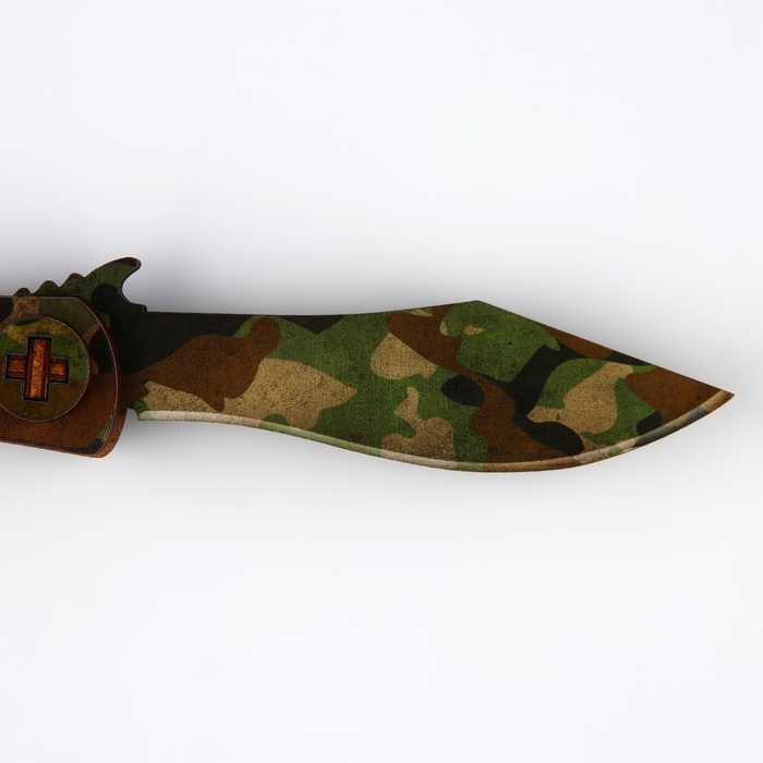 Сувенир деревянный нож наваха "Настоящий герой хаки", 22 см - фото 1908111419