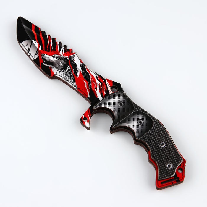 Сувенир деревянный нож охотничий "Волк", 25 см