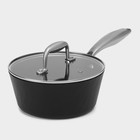 Ковш Magistro Rock Stone, 1.5 л, d=18 см, h=8 см, с крышкой, антипригарное покрытие, индукция, алюминий, чёрный - Фото 3