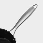 Ковш Magistro Rock Stone, 1.5 л, d=18 см, h=8 см, с крышкой, антипригарное покрытие, индукция, алюминий, чёрный - Фото 6