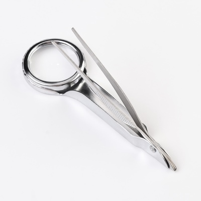 Лупа с пинцетом, кратность 8, линза 25 мм