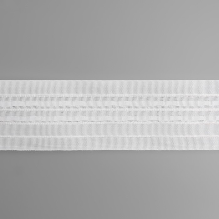Шторная лента классическая, матовая, 6 см, 50 ± 1 м, цвет белый