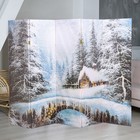 Ширма "Картина маслом. Зимний лес", 250 х 160 см - Фото 1