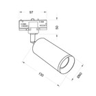 Трековый светильник Technical TR028-3-GU10-MG - Фото 4