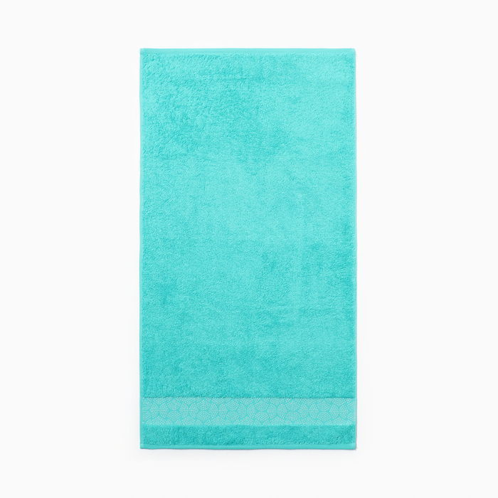 Полотенце махровое Modello argento цвет бирюза, 50×90, 460 г/м хл100% - Фото 1