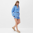 Костюм женский (рубашка, шорты) MINAKU:   Casual Collection цвет голубой, р-р 40 10242938 - фото 12256014