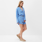Костюм женский (рубашка, шорты) MINAKU:   Casual Collection цвет голубой, р-р 40 10242938 - фото 12256016