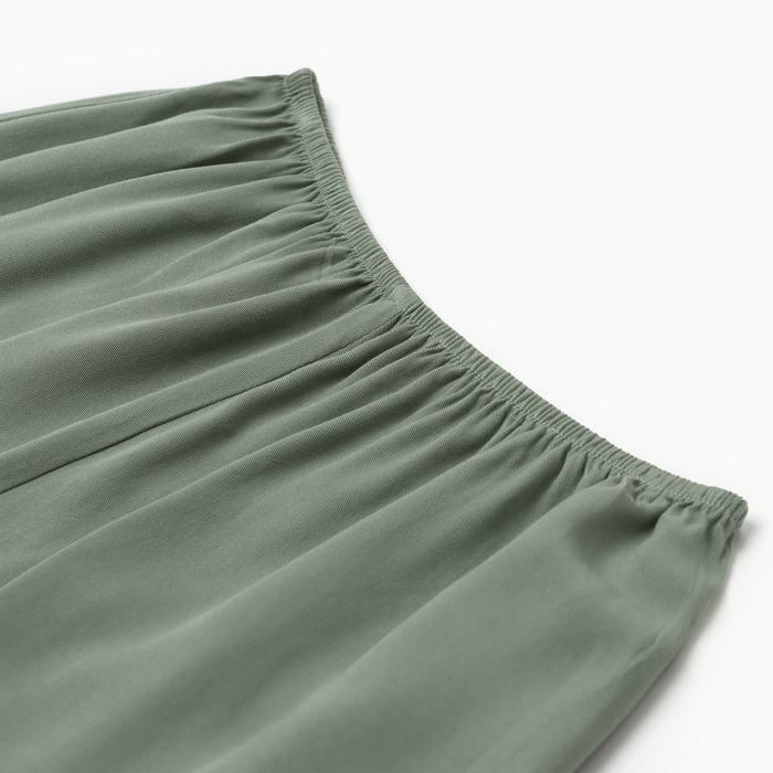 Костюм женский (рубашка, шорты) MINAKU: Home collection цвет оливковый, р-р 50