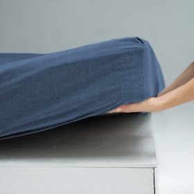 Простыня на резинке Pasionaria «Бойл», размер 160х200х25 см, цвет джинсовый