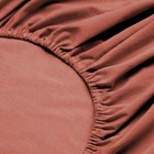 Простыня на резинке Pasionaria «Бойл», размер 160х200х25 см, цвет терракотовый - Фото 4