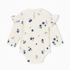 Боди с воланами Крошка Я Blueberry  р. 80-86, молочный 9834348