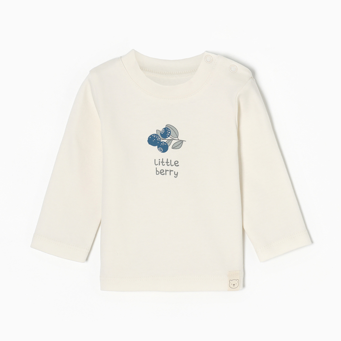 Лонгслив Крошка Я Little berry, рост 62-68 см, молочный - Фото 1
