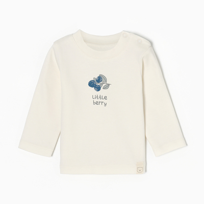 Лонгслив Крошка Я Little berry, рост 74-80 см, молочный