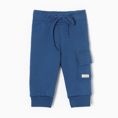 Штанишки с накладным карманом «Крошка Я» Blueberry, рост 92-98 см, синие