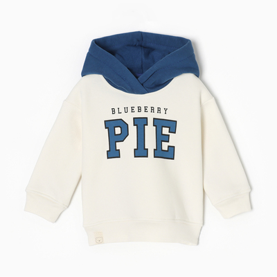 Толстовка детская «Крошка Я» Blueberry pie, рост 68-74 см, молочная