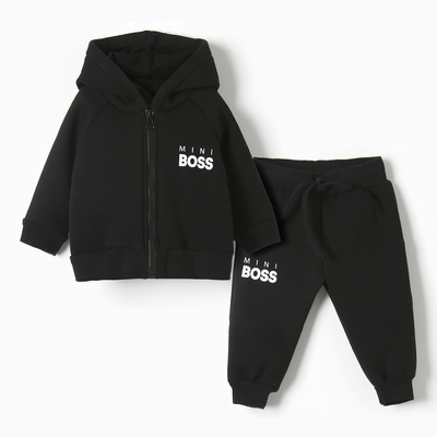 Костюм (толстовка и брюки) «Крошка Я» Mini Boss, рост 62-68 см