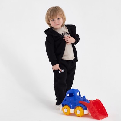 Костюм детский (толстовка, брюки) «Крошка Я» Mini Boss, рост 62-68 см