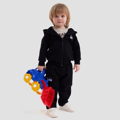 Костюм детский (толстовка и брюки) «Крошка Я» Mini Boss, рост 74-80 см