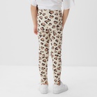 Легинсы для девочки KAFTAN: Leo love, бежевые, размер 30 (98-104 см) - Фото 9