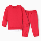 Комплект (свитшот, брюки) детский  MINAKU цвет малиновый, рост 68-74 см - фото 321464963