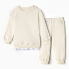 Комплект (свитшот, брюки) детский  MINAKU цвет экрю, рост 74-80 см - Фото 1