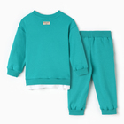 Комплект (свитшот, брюки) детский  MINAKU цвет изумрудный, рост 68-74 см - фото 23925015