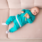 Комплект (свитшот, брюки) детский  MINAKU цвет изумрудный, рост 92-98 см - фото 24296410