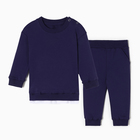 Комплект (свитшот, брюки) детский  MINAKU цвет темно-синий, рост 68-74 см - фото 321407080
