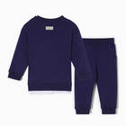 Комплект (свитшот, брюки) детский  MINAKU цвет темно-синий, рост 80-86 см - Фото 5
