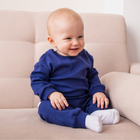 Комплект (свитшот, брюки) детский  MINAKU цвет темно-синий, рост 80-86 см - Фото 2