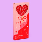 Карамель леденцовая фигурная Sweet Ness Большое сердце с бантом, клубника, 100 г - фото 321244327