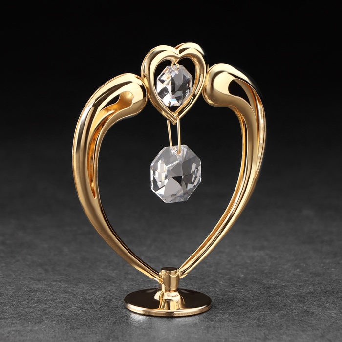 Сувенир "Сердце", с кристаллами