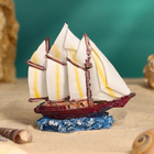 Сувенирная модель корабля «Парусник», фигурка полистоун, 9×9 см - Фото 6
