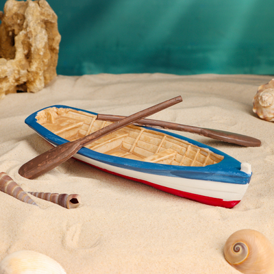 Сувенирная модель корабля «Лодка», фигурка полистоун, 23 см