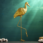 Фигура полистоун «Аист», под золото, 70×31×12 см - Фото 3