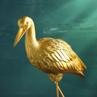 Фигура полистоун «Аист», под золото, 70×31×12 см - Фото 4