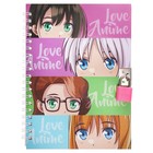 Блокнот 48 листов (13 х 18 см) Mazari "АНИМЕ", с замочком, линованный внутренний блок, 70 г/м2, 4 дизайна МИКС - фото 24015966